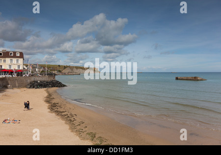 Strand von Arromanches-Les-Bains, Normandie, Frankreich Stockfoto
