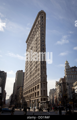 Flat Iron-Gebäude-Fassade vom Broadway, 9. Januar 2012 in Manhattan, New York City Stockfoto