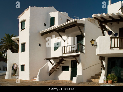 Binibeca Vell, (Fischerdorf). San Luis, Menorca, Balearische Inseln, Spanien, Europa Stockfoto