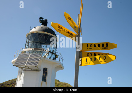 Cape Reinga - der Leuchtturm an der Nordspitze Neuseelands Stockfoto