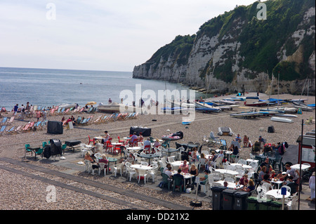 Strand-Szene bei Bier, Jurassic Coast, Devon, UK Stockfoto