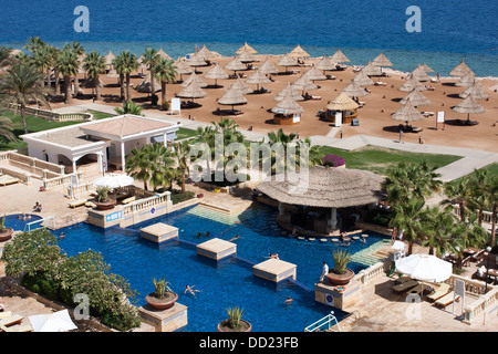 Blick auf einen Strand in Sharm el-Sheikh, Ägypten Stockfoto