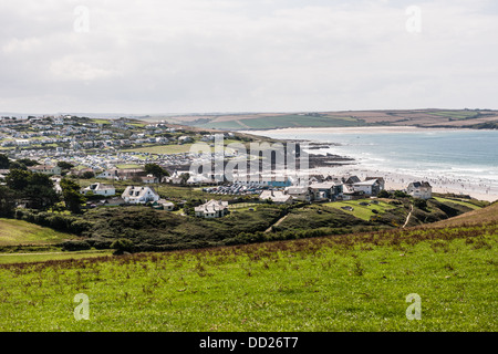 NEUES POLZEATH UND POLZEATH, PADSTOW BAY, HAYLE BUCHT IN DER NÄHE VON PENTIRE POINT Stockfoto