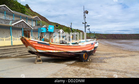 Angelboote/Fischerboote bei Filey Yorkshire England UK Stockfoto