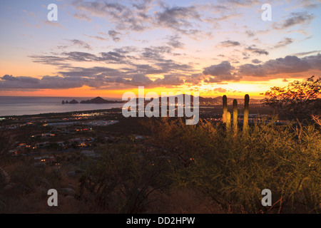 Ansicht von Cabo San Lucas und Spitze des Baja; Baja California Sur, Mexiko Stockfoto