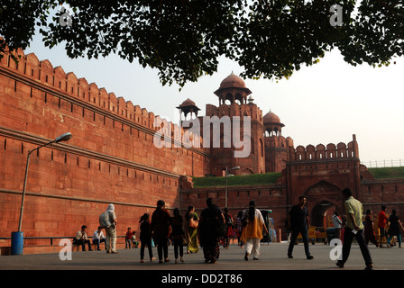 roten Fort, Delhi, Indien. Dies ist ein UNESCO-Weltkulturerbe. Stockfoto