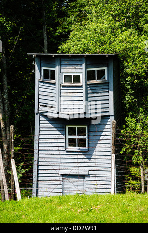 Wachturm am Natzweiler-Struthof deutschen Konzentrationslager - Elsass-Frankreich Stockfoto