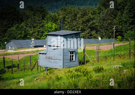 Wachturm am Natzweiler-Struthof deutschen Konzentrationslager - Elsass-Frankreich Stockfoto