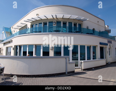 Die Marine eine Art-Déco-Stil Milford, Hotel, Restaurant und Café am Meer, Hampshire, UK 2013 Stockfoto