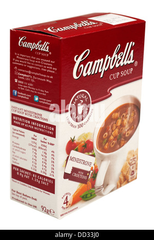 Box von Campbells Tasse Suppe Stockfoto