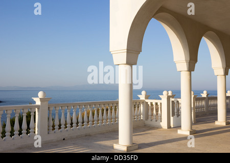 Balkon in Griechenland Stockfoto