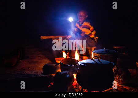 Abendmahl. Kolda, Senegal, Westafrika. Stockfoto