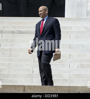 Washington, District Of Columbia, USA. 24. August 2013. Der Bürgermeister von Newark New Jersey, CORY BOOKER, anlässlich der 50. Jahrestag des The März auf Washington Credit: Ricky Fitchett/ZUMAPRESS.com/Alamy Live News Stockfoto