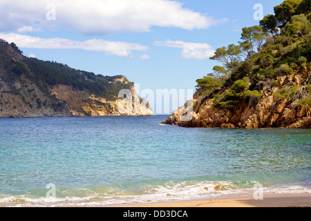 Aigua Blava Küste in Begur (Girona, Katalonien, Spanien) Stockfoto