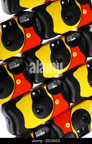 Farbbild einige Einweg-Kompaktkameras Stockfoto
