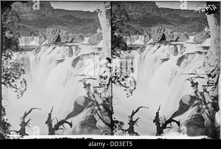 Shoshone Falls, ein malerischer Wasserfall am Snake River in Idaho, bekannt für seine atemberaubende Schönheit und beeindruckende Höhe, oft auch als „Niagara des Westens“ bezeichnet. Stockfoto