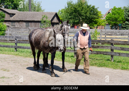 Dearborn, Michigan Greenfield Village. Museum unter freiem Himmel leben. Firestone-Farm. Stockfoto