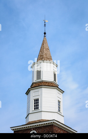 Bruton Gemeinde-Kirche, Duke of Gloucester Street, Colonial Williamsburg, Virginia Stockfoto