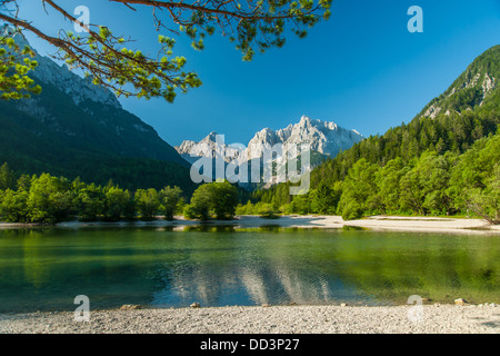 Jasna-See, Kranjska Gora, Slowenien Stockfoto