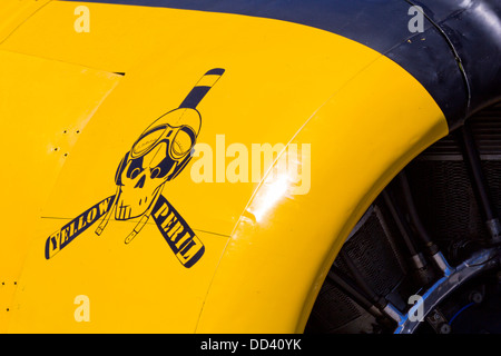 Motorhaube von einem 50er Jahre Ära t-28 Trojan militärische Anfängerschulflugzeug Stockfoto