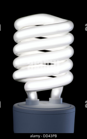 Energiesparende Leuchtstofflampe, moderne Licht-Technologie Stockfoto