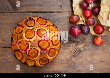 Pflaumenkuchen Stockfoto