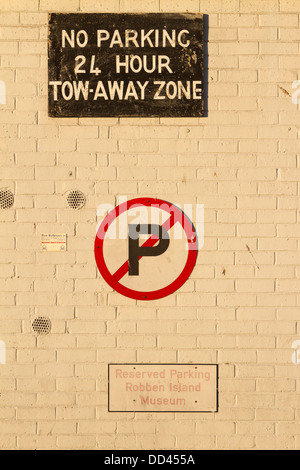 Kein Parkplatz-Zeichen. Stockfoto
