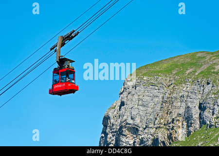 Kabine der Luftseilbahn Sahli - Glattalp, Bisistal, Kanton Schwyz, Schweiz Stockfoto