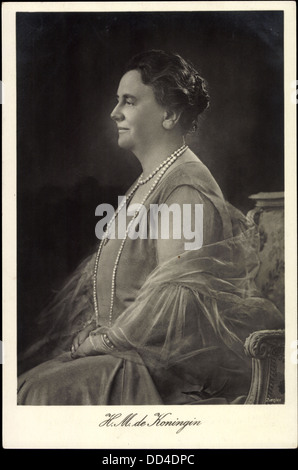 AK H.M de Koningin, Königin Wilhelmina der Niederlande;