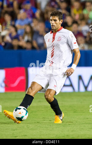 Federico Fazio (Sevilla), 25. August 2013 - Fußball / Fußball: spanische Primera Division "Liga BBVA (Espanola)" match zwischen Levante 0-0 Sevilla im Estadio Ciudad de Valencia in Valencia, Spanien. (Foto von Enrico Calderoni/AFLO SPORT) Stockfoto