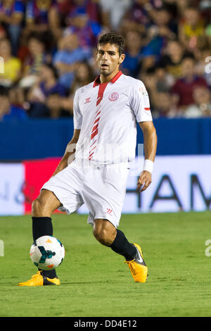 Federico Fazio (Sevilla), 25. August 2013 - Fußball / Fußball: spanische Primera Division "Liga BBVA (Espanola)" match zwischen Levante 0-0 Sevilla im Estadio Ciudad de Valencia in Valencia, Spanien. (Foto von Enrico Calderoni/AFLO SPORT) Stockfoto