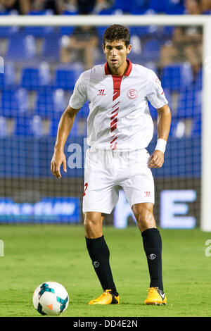 Federico Fazio (Sevilla), 25. August 2013 - Fußball / Fußball: spanische Primera Division "Liga BBVA (Espanola)" match zwischen Levante 0-0 Sevilla im Estadio Ciudad de Valencia in Valencia, Spanien. (Foto von Enrico Calderoni/AFLO SPORT) Stockfoto