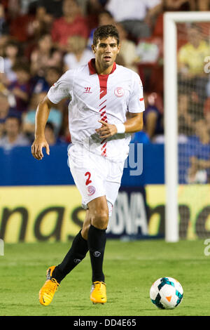 Federico Fazio (Sevilla), 25. August 2013 - Fußball / Fußball: spanische Primera Division "Liga BBVA (Espanola)" match zwischen Levante 0-0 Sevilla im Estadio Ciudad de Valencia in Valencia, Spanien. (Foto von Enrico Calderoni/AFLO SPORT) Stockfoto