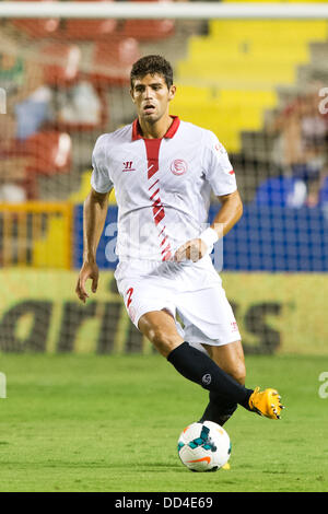 Federico Fazio (Sevilla), 25. August 2013 - Fußball / Fußball: spanische Primera Division "Liga BBVA (Espanola)" match zwischen Levante 0-0 Sevilla im Estadio Ciudad de Valencia in Valencia, Spanien. (Foto von Enrico Calderoni/AFLO SPORT) Stockfoto