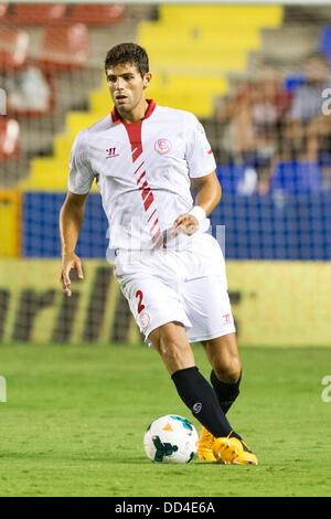 Federico Fazio (Sevilla), 25. August 2013 - Fußball / Fußball: spanische Primera Division "Liga BBVA (Espanola)" match zwischen Levante 0-0 Sevilla im Estadio Ciudad de Valencia in Valencia, Spanien. (Foto von Enrico Calderoni/AFLO SPORT) Stockfoto