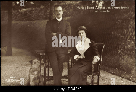 AK Herzog Ernst August von Braunschweig-Lüneburg, Gemahlin, Liersch 7667; Stockfoto
