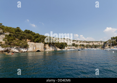 Cassis Calanques von Port-Miou, Bouche-du-Rhône, Frankreich, Europa Stockfoto