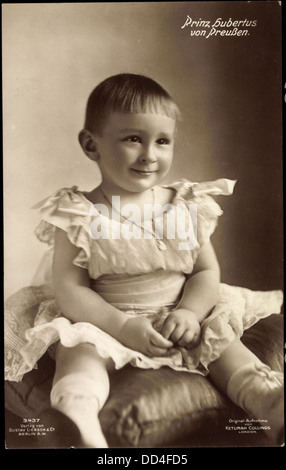 AK Prinz Hubertus von Preußen als Kleinkind, Liersch 3437; Stockfoto