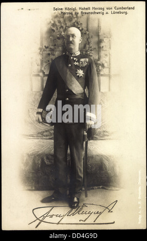 AK Herzog Ernst August von Hannover, von Cumberland Und von Braunschweig; Stockfoto