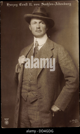 AK Herzog Ernst II von Sachsen-Altenburg, NPG 5037 Taschenuhr; Stockfoto