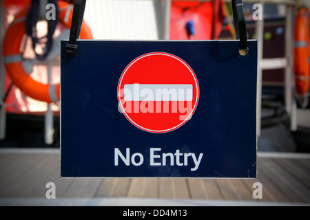 Kein Eintrag zu privaten Jettys bei Falkirk Wheel Stockfoto