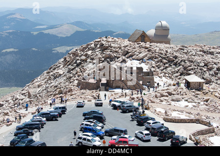 Der Gipfel des Mount Evans, in der Nähe von Denver, Colorado, USA Stockfoto