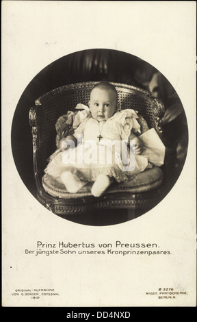 AK Prinz Hubertus von Preußen als Kleinkind, Photochemie 2276; Stockfoto