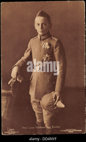 AK Prinz Louis Ferdinand von Preußen in Uniform, Liersch 7908; Stockfoto