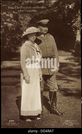 AK Prinz Eitel Friedrich von Preußen Mit Gemahlin, Liersch 7497; Stockfoto