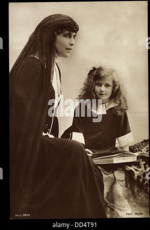 AK M.S. Regina Maria von Rumänien, Adel Rumänien, Prinzessin Ileana; Stockfoto