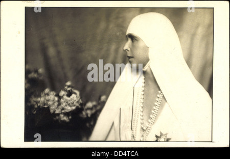 Foto Ak Prinzessin Ileana von Rumänien, Schleier, Perlenkette; Stockfoto