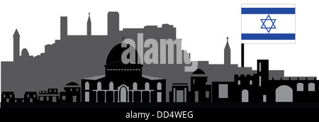 Skyline von Jerusalem Stockfoto