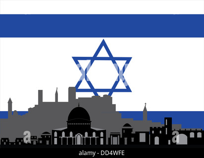 Skyline von Jerusalem Stockfoto