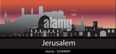 Skyline von Jerusalem Stockfoto
